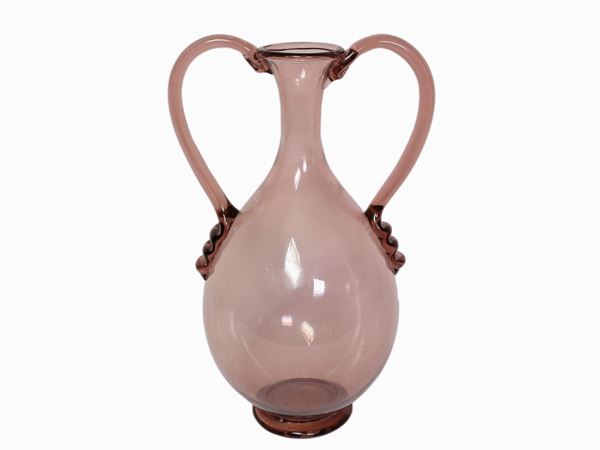 A Vittorio Zecchin per Venini Murano Italia glass vase anphora shape  (Murano, 1921)  - Auction The Collector's House - Villa of the Azaleas in Florence - III - III - Maison Bibelot - Casa d'Aste Firenze - Milano