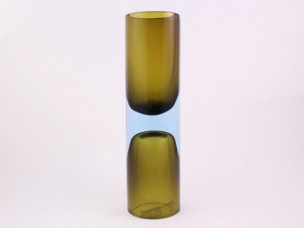 Gino Cenedese - Cylindrical glass "sommerso" vase called "Clessidra", Antonio Da Ros per Cenedese