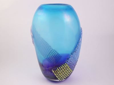 Grande Vaso in Vetro Bicolore