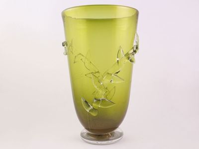 Grande Vaso in Vetro Verde
