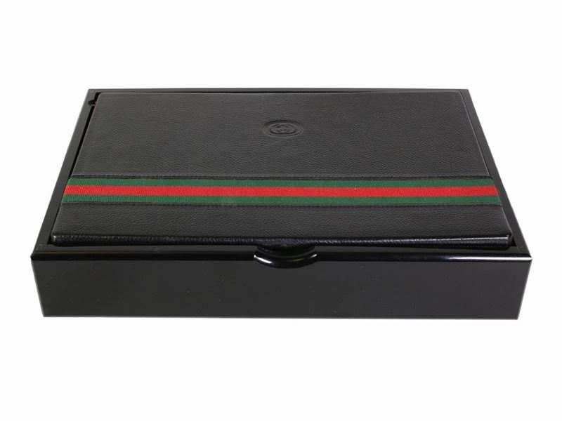 Scatola da Gioco Gucci in Lacca Nera
