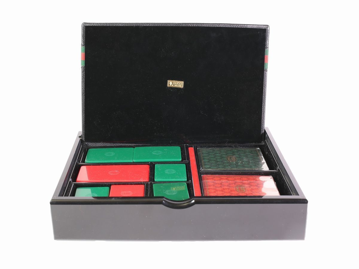 Scatola da Gioco Gucci in Lacca Nera