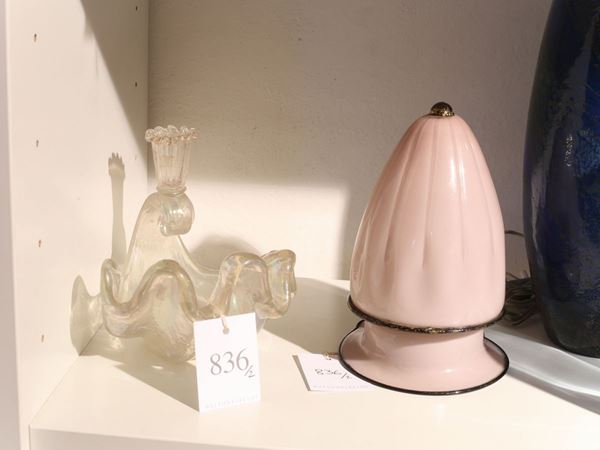 Two blown glass items  (Murano, 20th century)  - Auction The Collector's House - Villa of the Azaleas in Florence - III - III - Maison Bibelot - Casa d'Aste Firenze - Milano