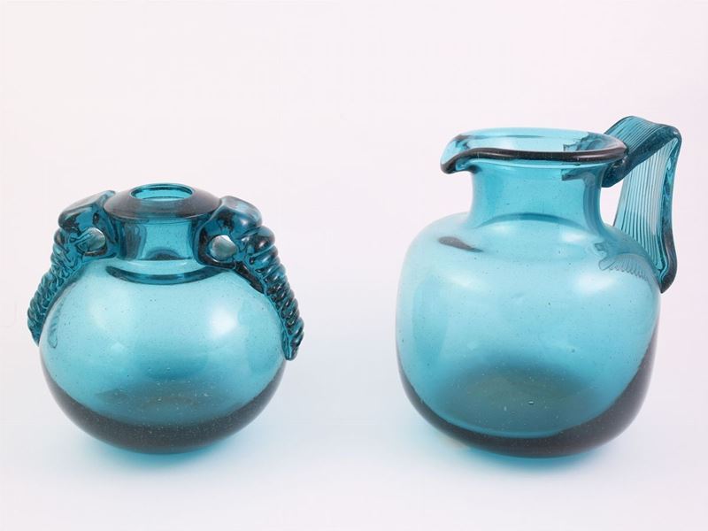 Una Caraffa e un Vaso in Vetro
