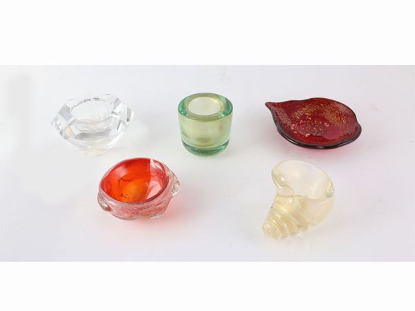Four ashtrays in various sizes  (Murano, 1950)  - Auction The Collector's House - Villa of the Azaleas in Florence - III - III - Maison Bibelot - Casa d'Aste Firenze - Milano