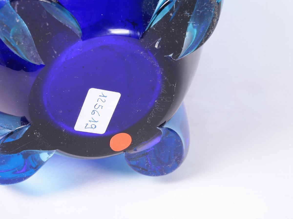Vaso in Vetro Blu Cobalto