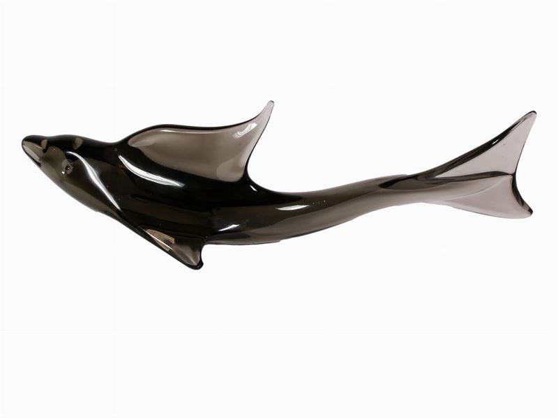 Grande Pesce in Vetro Sommerso