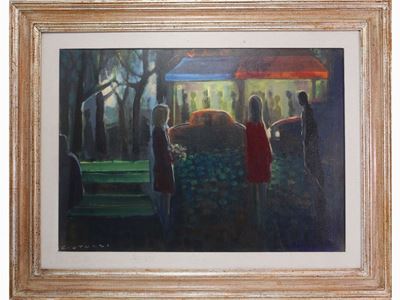 Scorcio Notturno con Personaggio