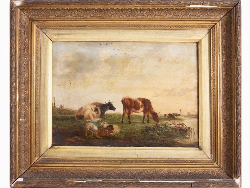Paesaggio con Buoi