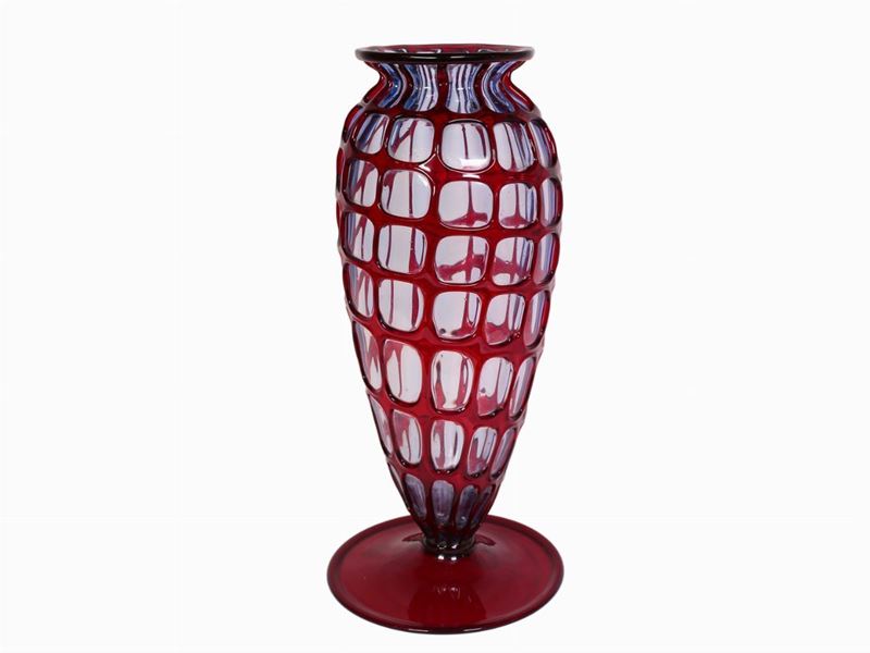 Vaso a Mosaico in Vetro Attribuito a Ferro Toso