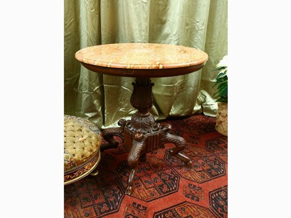 A soft wood small table  (second half of 19th century)  - Auction Furniture and Paintings from Palazzo al Bosco and from other private property - Maison Bibelot - Casa d'Aste Firenze - Milano