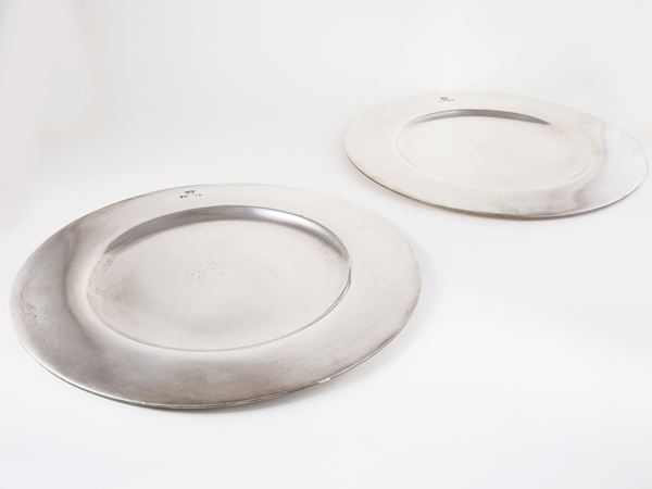 A silver plated plates and trays lot