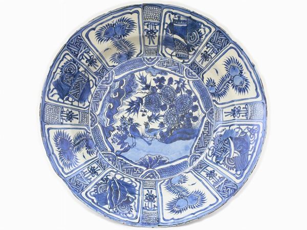Oriental painted porcelain plate