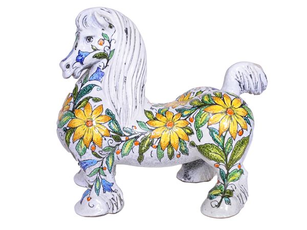 An horse ceramic figure