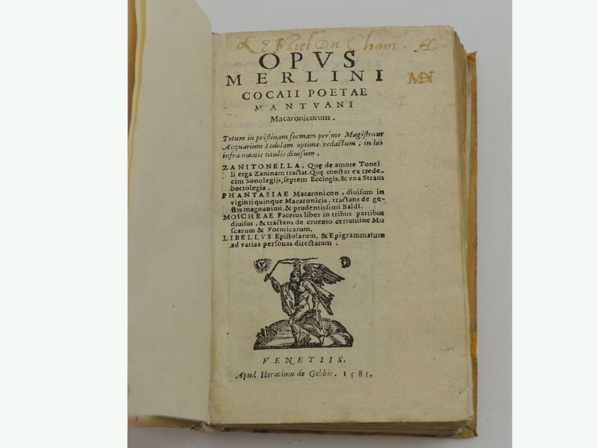 Teofilo Folenogo Cocaie Merlin - Opus Merlini Cocaii Poetae Mantuani Macaronicorum