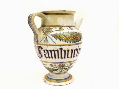Versatoio da Farmacia in Maiolica