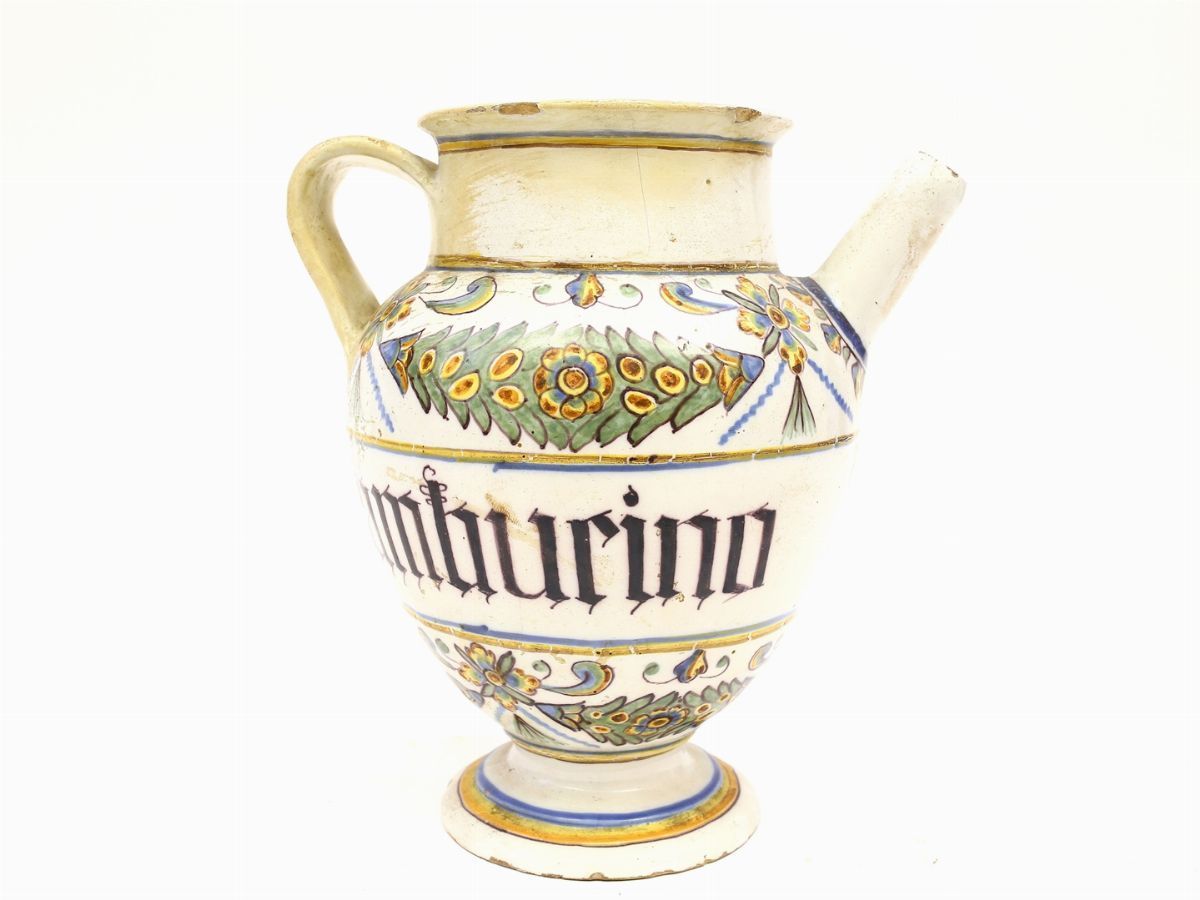 Versatoio da Farmacia in Maiolica