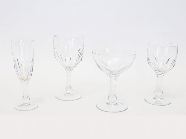 A crystal glasses service
