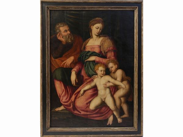 Giuseppe Valeriani attribuito - The Holy Family with the infant Saint John