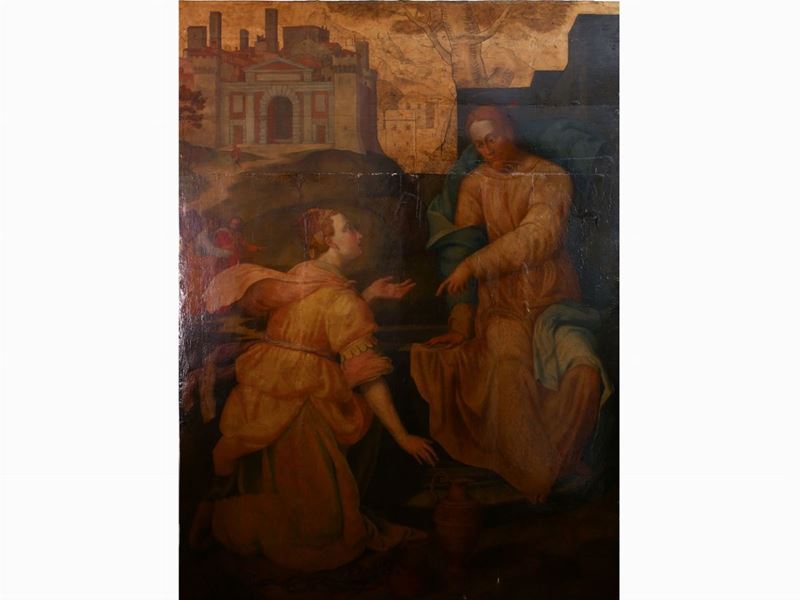 Alessandro Allori Attribuito - Cristo e la Samaritana al Pozzo