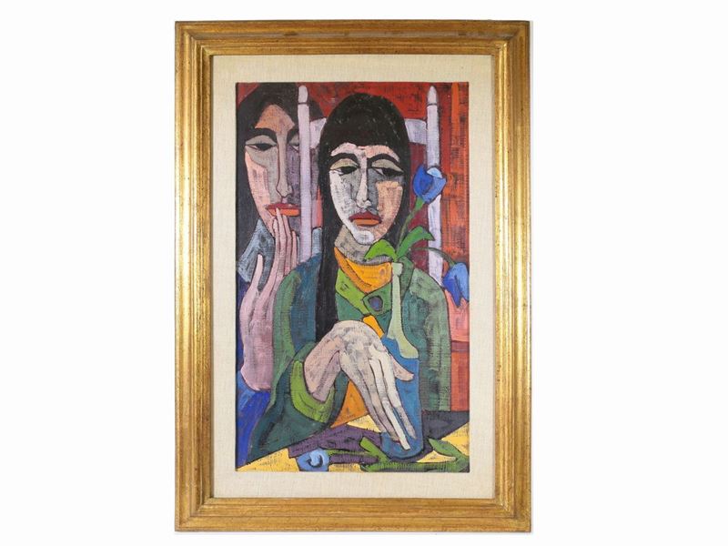 Alfio Rapisardi - Due Donne con Fiori