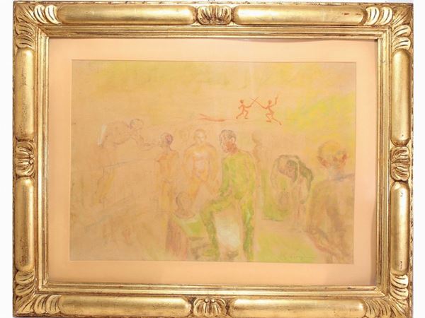 Guido Borgianni : Fencing athletes 1940  ((1915-2011))  - Auction The Collector's House - Villa of the Azaleas in Florence - I - I - Maison Bibelot - Casa d'Aste Firenze - Milano