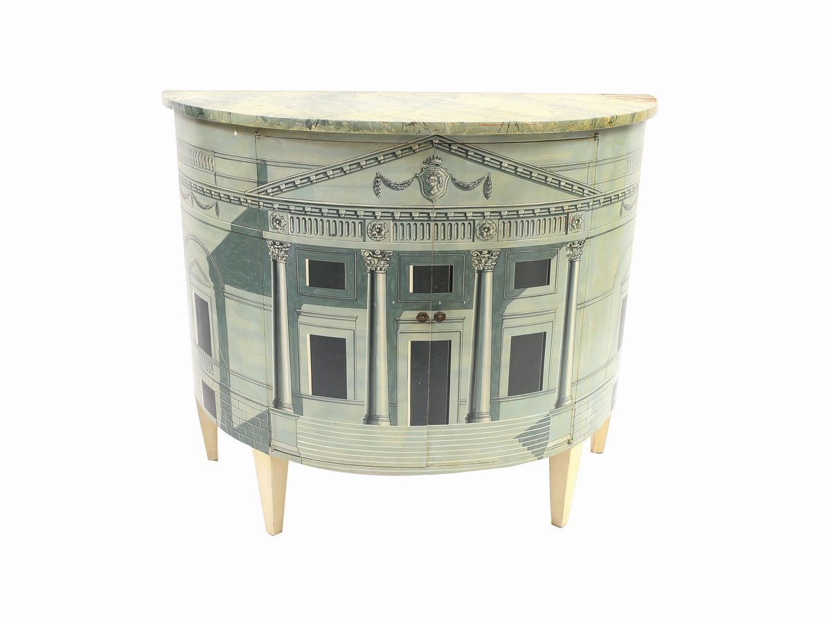 Da Piero Fornasetti - Credenza "palladiana" con Specchiera En Pendant