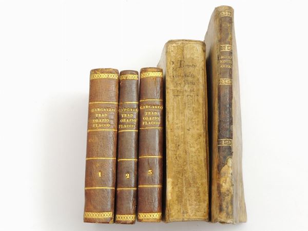 Lotto di classici latini e greci: edizoni del XVIII-XIX secolo