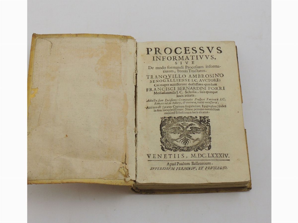 Lotto di Tre Libri di Giurisprudenza: Edizioni del XVII-XIX Secolo