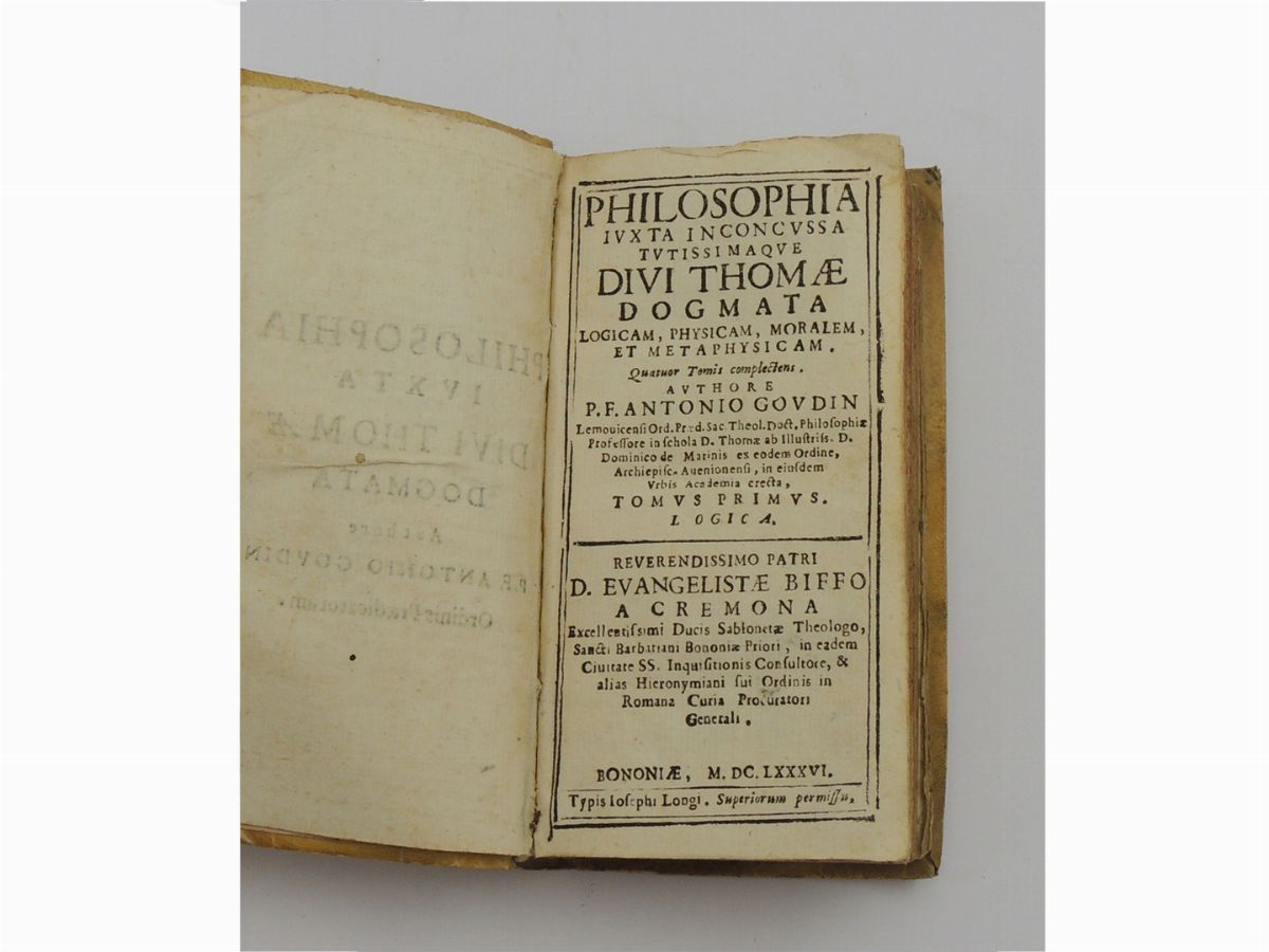 Lotto di Due Libri D'epoca di Argomento Filosofico