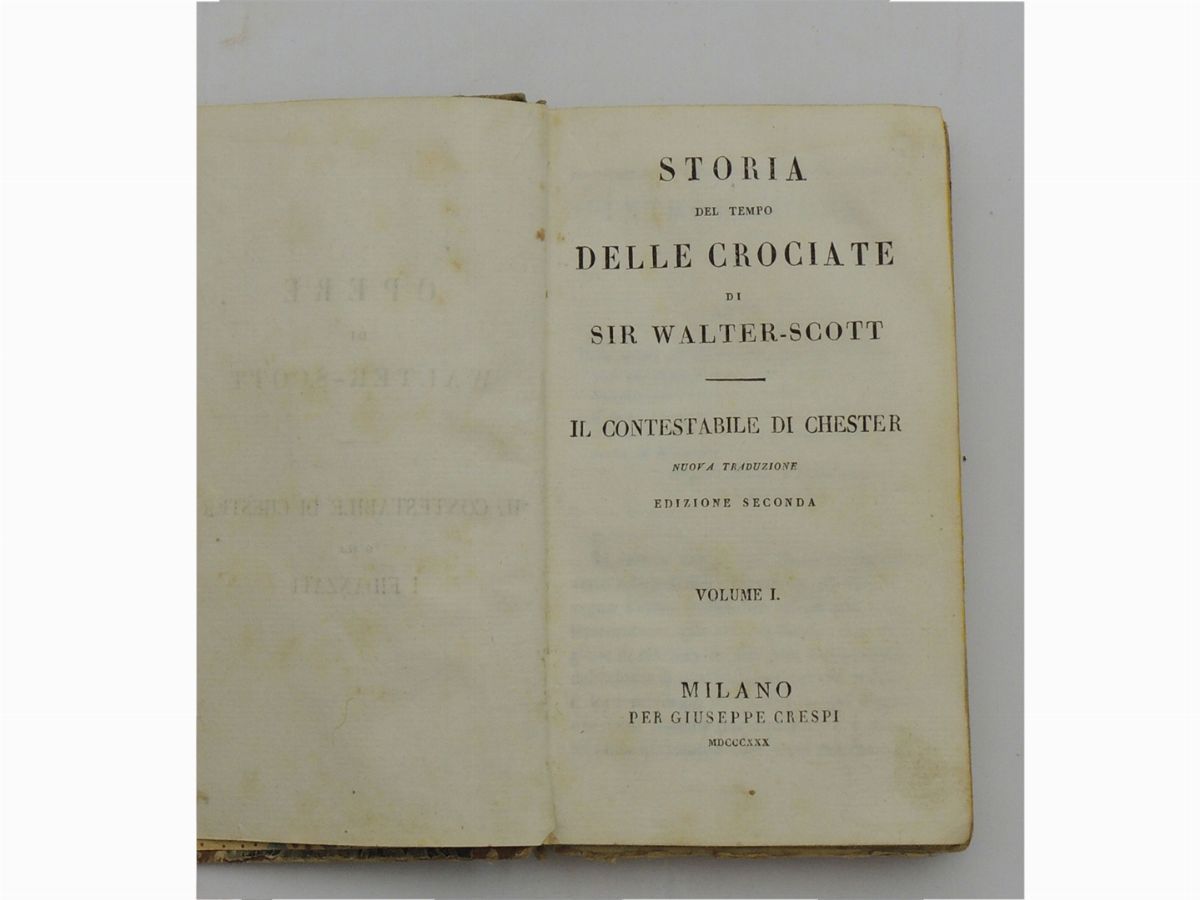 Lotto di Due Libri D'epoca di Walter Scott