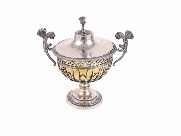 An Angelo Codacci important silver sugar bowl