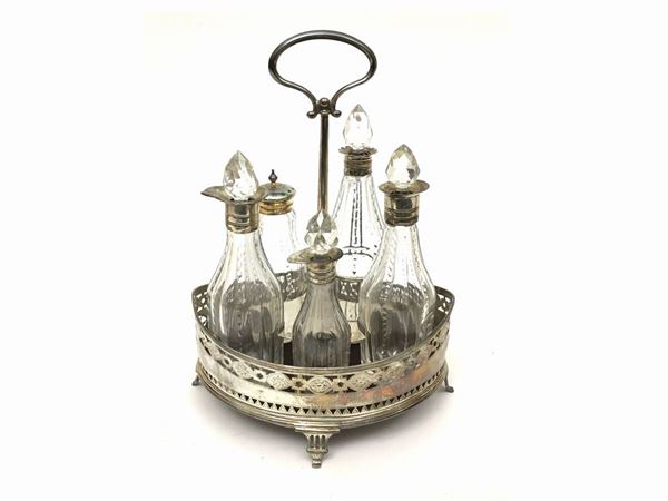 A silver cruet