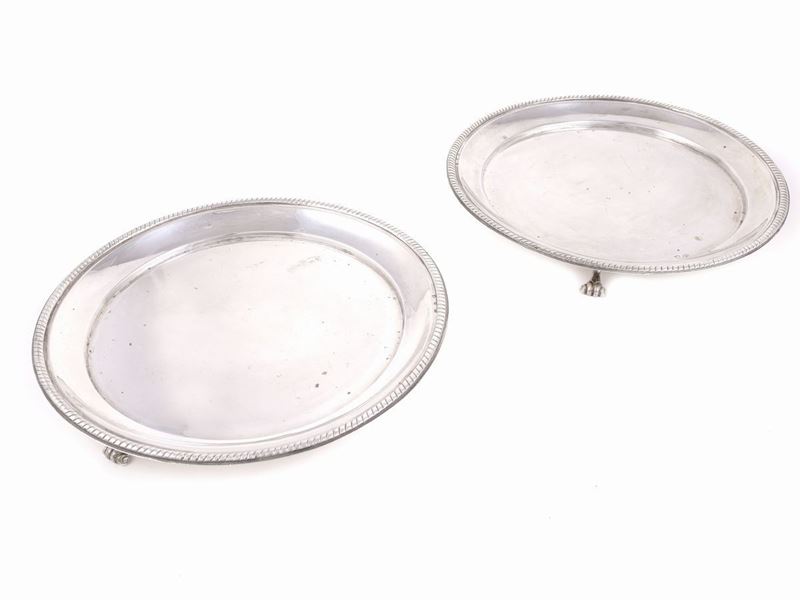 Coppia di Salver in Argento