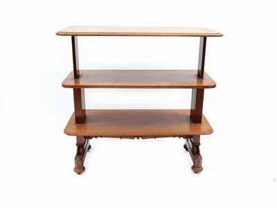 Etagere-tavolino di Servizio in Mogano Biondo
