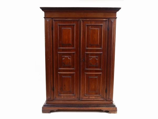 A mahogany wardrobe