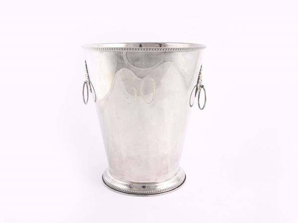 A Pagliai Florence silver ice basket