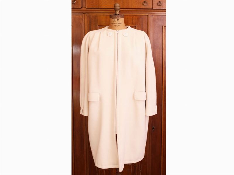 Cappotto in Lana Bianca, Valentino