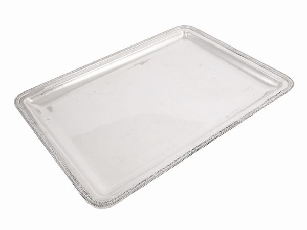 A silver tray