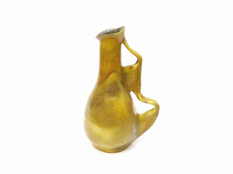 Vaso in Terracotta Smalata Color Ocra