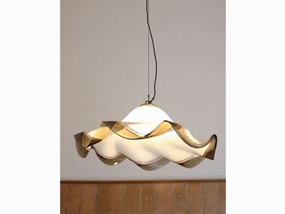 Lampada a Sospensione in Vetro Soffiato di Murano