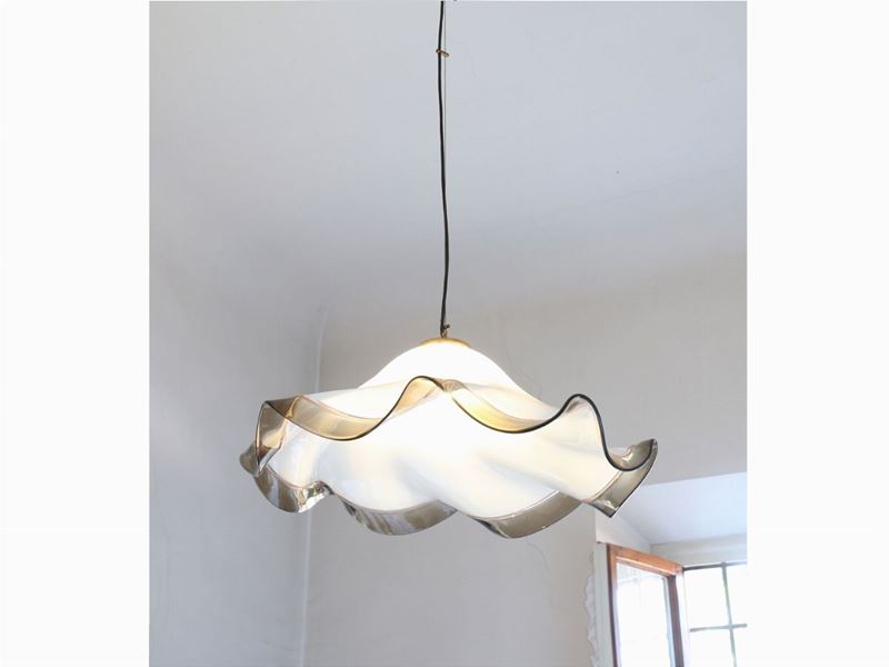 Lampada a Sospensione in Vetro Soffiato di Murano