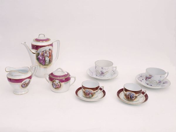 A Czechoslovakian porcelain coffe set