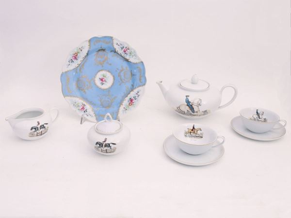Servito da tè in porcellana Verbania Laveno