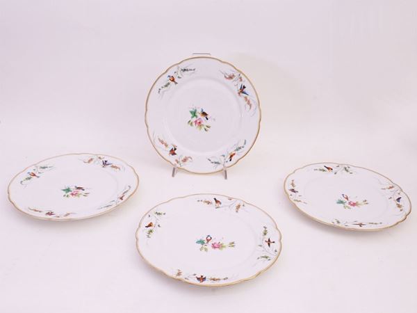 A set of six Ginori porcelain dishes