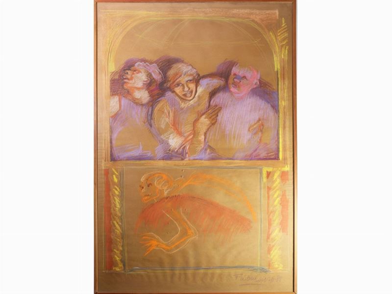 Miguel Fabruccini - Composizione con Personaggi 1980