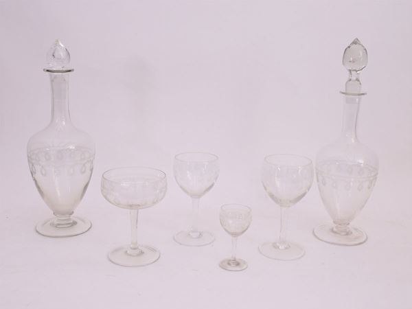 A crystal glasses service  - Auction The Collector's House - Villa of the Azaleas in Florence - III - III - Maison Bibelot - Casa d'Aste Firenze - Milano