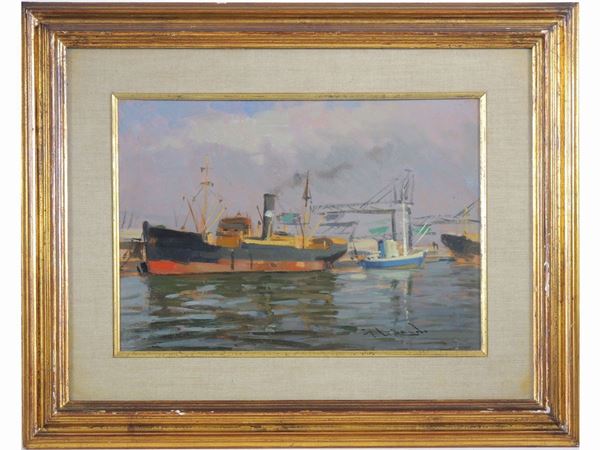 Giorgio Luxardo - View of the Port of Livorno