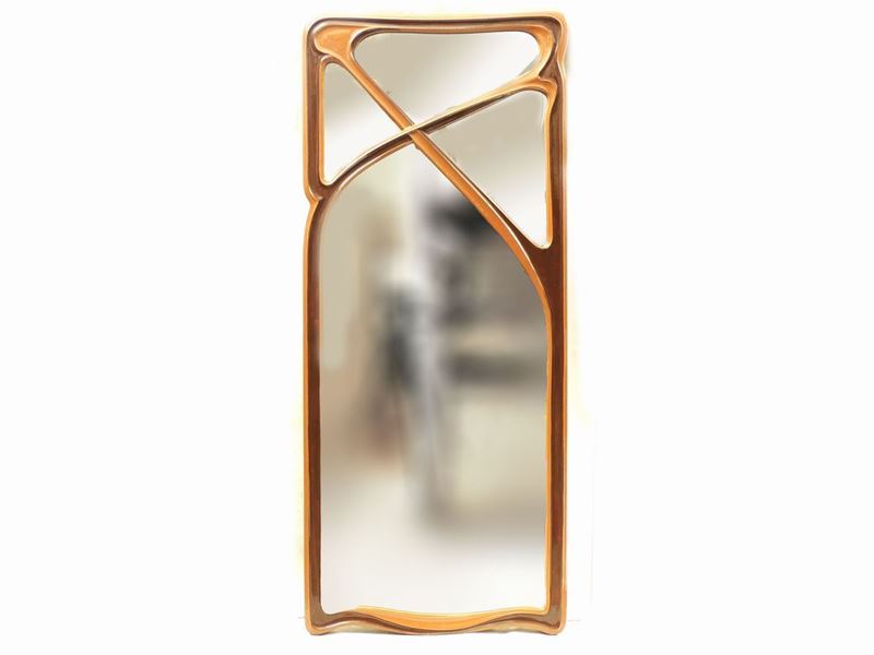 Specchiera in Legno Laccato di Gusto Liberty