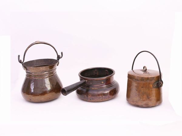 Lot of copper items  - Auction The Collector's House - Villa of the Azaleas in Florence - IV - IV - Maison Bibelot - Casa d'Aste Firenze - Milano